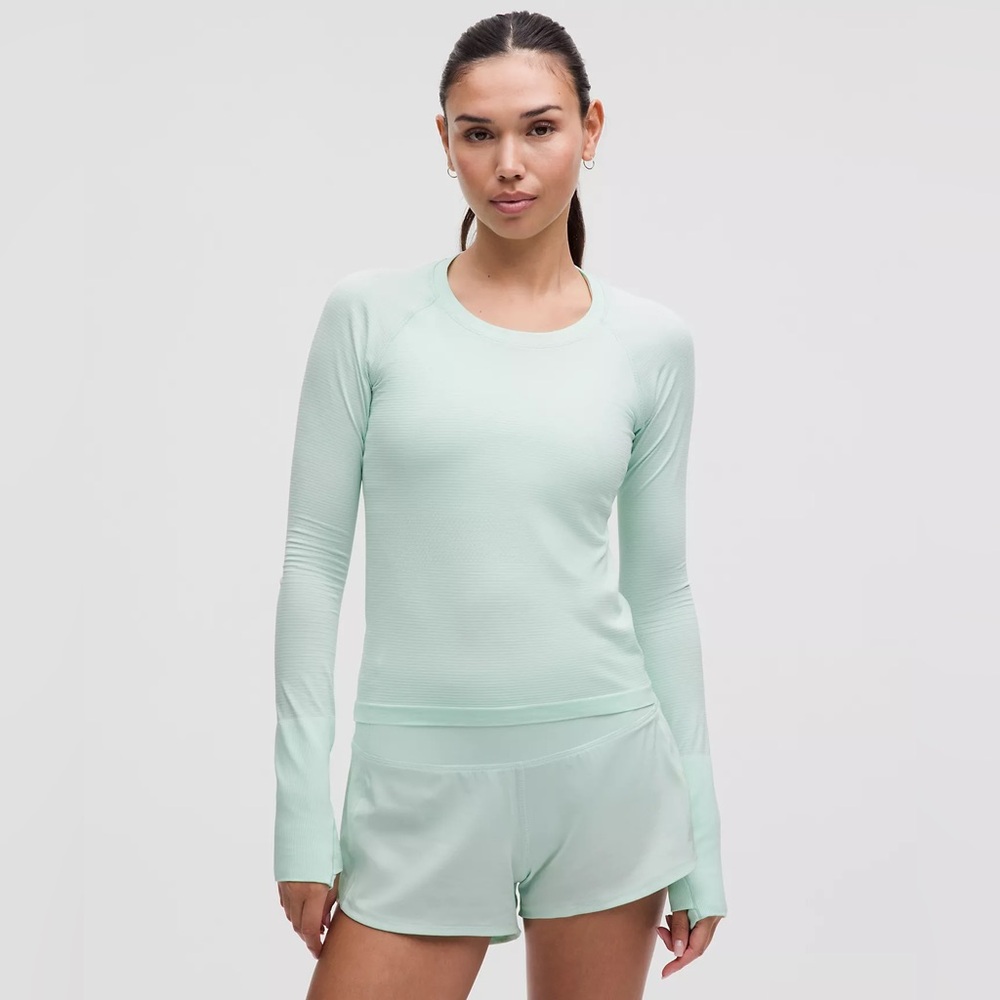 Lululemon Swiftly Tech Long Sleeve Shirt 2.0 Race size 4/6/8 Sea Mist SEAM